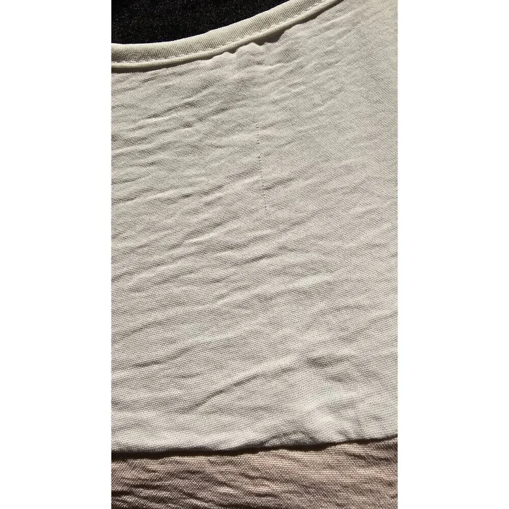 Hailey & Co Pastel Peach Colorblock M Coastal Halter Top W Scalloped Hem & Tie - Picture 5 of 7